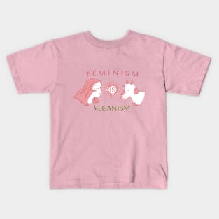 Veganism is Feminism Kids T-Shirt